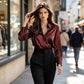 Elegant damesoverhemd met revers en knoopsluiting