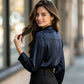 Elegant damesoverhemd met revers en knoopsluiting