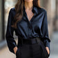 Elegant damesoverhemd met revers en knoopsluiting