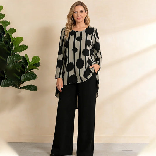 ⏳ 62% Korting – Dames Set met Stippenprint | Tijdloos, Comfortabel & Elegant