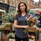 Casual T-shirt met V-hals en korte mouwen voor dames