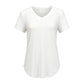 Casual T-shirt met V-hals en korte mouwen voor dames