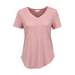 Casual T-shirt met V-hals en korte mouwen voor dames