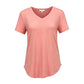Casual T-shirt met V-hals en korte mouwen voor dames