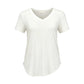Casual T-shirt met V-hals en korte mouwen voor dames