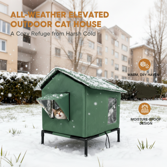 🎉 Nieuwe Aanbieding! Waterdichte KattenSchuilplaats - Warm & Veilig voor Buiten 🐾
