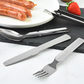 🌞Fris De Lente In Met 50% Korting!🥄4-in-1 Draagbare Bestekset van Roestvrij Staal – Vork, Lepel, Mes + Flessenopener, Compact & Lichtgewicht voor Picknick en Reizen