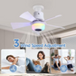 💡 RGB Plafondventilator met Bluetooth – Koele Lucht, Muziek en Sfeerverlichting 🎶🍃