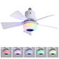 💡 RGB Plafondventilator met Bluetooth – Koele Lucht, Muziek en Sfeerverlichting 🎶🍃