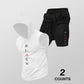 Heren Sportief Mouwloos Hoodie & Shorts Set