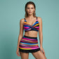 👙✨ Dames Gestreepte Tweedelige Bikini – Stijlvol, Comfortabel & Tijdloos