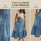 ⏳Tijdelijke aanbieding⏰Dames maxi-rok van denim met hoge taille en ruches in A-lijn model