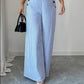 👖50% KORTING!✨Hoge Taille Gestreepte Wijde Pijp Broek
