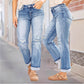 🔥HALVE PRIJS👖Dames hoogtaillende spijkerbroek, gescheurd, recht model & ademend