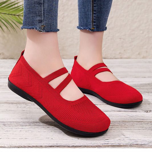 Ademende Fly Knit-instappers voor dames