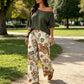 🔥TIJDELIJK KORTING Dames tweedelige set tropische print asymmetrische hals vakantieoutfit🌴💃