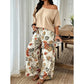 🔥TIJDELIJK KORTING Dames tweedelige set tropische print asymmetrische hals vakantieoutfit🌴💃