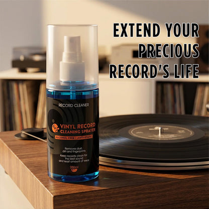 🎵 KOOP 2, KRIJG 1 GRATIS! Antistatische Reinigingsspray voor Vinylplaten – Helpt Stof & Vuil Verwijderen | Minder Statische Aantrekking & Schonere Platen ✨