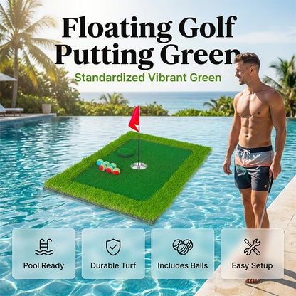 Draagbare drijvende golf zetten groen