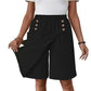 Asymmetrische wikkelbroek voor dames, knielengte