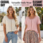 Casual bohemian dames top met opengewerkt patroon