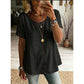 Casual bohemian dames top met opengewerkt patroon