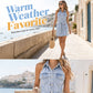Denimjurk die de taille benadrukt