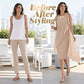 ☀️ Mouwloze Damesjurk – Luchtige Pasvorm met Elegante Asymmetrische Zoom ✨