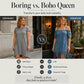 ✨ Elegante Damesjurk met Open Schouders – Luchtig Design voor Vakantie & Dagelijks Gebruik 👗