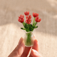 ⏳ FLASH SALE! ✨ Mini Glasboeket | Elegant Cadeau 🎀 | Hoogte ca. 6cm | HALF PRICE 🎉
