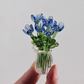 ⏳ FLASH SALE! ✨ Mini Glasboeket | Elegant Cadeau 🎀 | Hoogte ca. 6cm | HALF PRICE 🎉