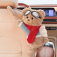 ❄️Zomerfresh 50% Korting!🧸Pluche Beer Tissuehouder voor Auto – Schattige Hangende Tissuebox voor Hoofdsteun, Stoel & Interieur