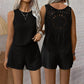 Casual dames broek 2-delige mouwloze top set
