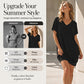 Dames-T-shirtjurk met V-hals in grote maten