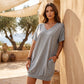Dames-T-shirtjurk met V-hals in grote maten
