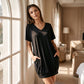 Dames-T-shirtjurk met V-hals in grote maten