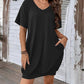 Dames-T-shirtjurk met V-hals in grote maten