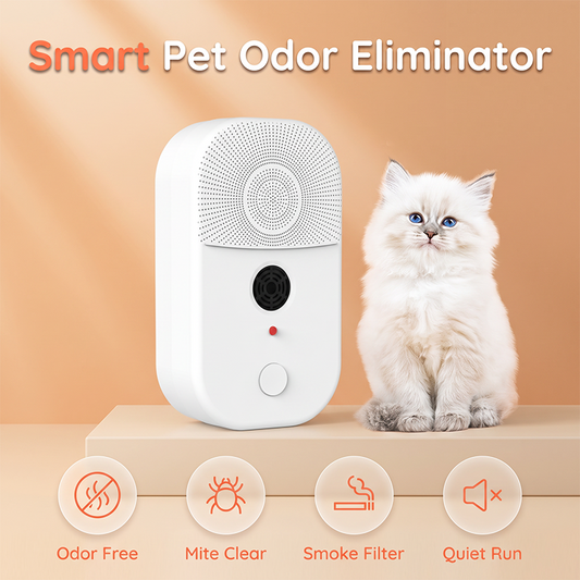💥【LIMITED TIME 50% OFF】🔥 Luchtzuiveraar voor Huisdiergeuren | Neutraliseert Kattenbakgeur | Verwijdert Rook/Formaldehyde | Ultrasoon Mijtenwerend | Negatieve Ionen | Compact & Stil