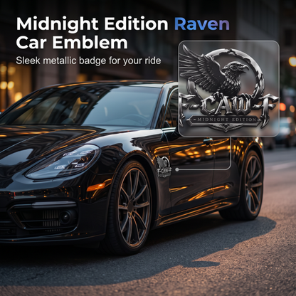 🔥LAATSTE DAG UITVERKOOP 50% KORTING!!🚗Midnight Edition Raven-metalen embleem voor auto’s en vrachtwagens