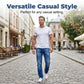 Hoog-Elastische Dubbel Gestikte Heren Jeans
