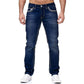 Hoog-Elastische Dubbel Gestikte Heren Jeans