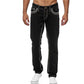 Hoog-Elastische Dubbel Gestikte Heren Jeans