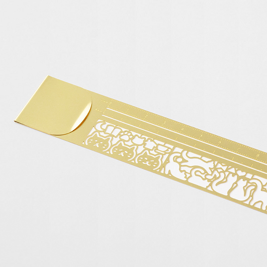 💥【LIMITED TIME 50% OFF】🔥 Katten Holle Sjabloon Liniaal | Boekenlegger + Liniaal + Tekensjabloon 3-in-1 | 14 cm Nauwkeurig Meten | Lichtgewicht Kunststof | Student / Bullet Journal / Stationery Liefhebber