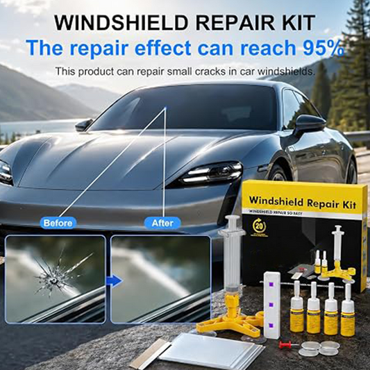 💥【50% OFF】🔥 Reparatieset Voorruit Auto | Hoge Penetratie Hars | Injectorbrug + Zuigvoet Stabiel | Complete Set, Beginnerproof | 2-in-1 / Met Uithardingslamp Optie | Bespaar Op Dure Reparatie 🚗