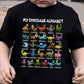 💥【50% OFF】🔥 Kinder Dinosaurus Alfabet T-shirt | A-Z Kleurrijke Dino Print | Zachte Polyester, Huidvriendelijk | Ademend, Niet Benauwd | Verstevigde Stiksels | 3 Kleuren (Zwart/Wit/Geel) | Leeftijd 2-14 👕