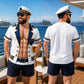 Grappig T-shirt voor heren met print van nepspieren