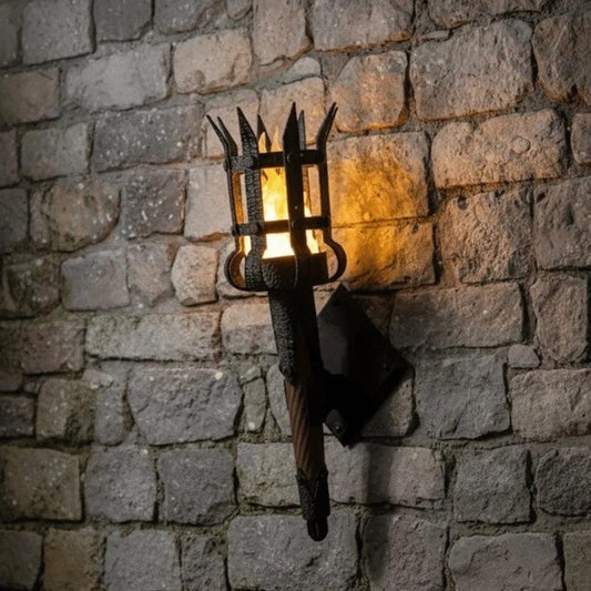 🏰 Vintage Fakkel Wandlamp met Realistisch Vlameffect – Decoratieve LED Wandverlichting voor Binnen & Buiten