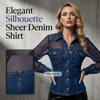 🏃‍♀️ Ze vliegen als warme broodjes over de toonbank – wacht niet te lang! Mesh-patchwork-denimtop voor dames