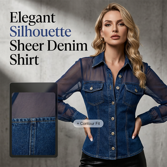🏃‍♀️ Ze vliegen als warme broodjes over de toonbank – wacht niet te lang! Mesh-patchwork-denimtop voor dames