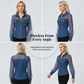 🏃‍♀️ Ze vliegen als warme broodjes over de toonbank – wacht niet te lang! Mesh-patchwork-denimtop voor dames